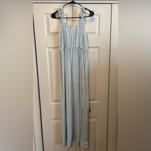Jessica Simpson Teal and White Eyelet Maxi Dress